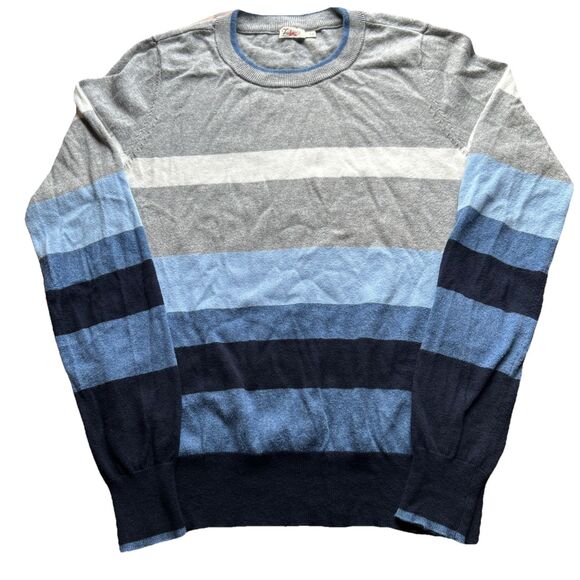 Faherty Women’s Ollie Crew Size S Cotton Cashmere Blend Striped Sweater - Picture 1 of 6